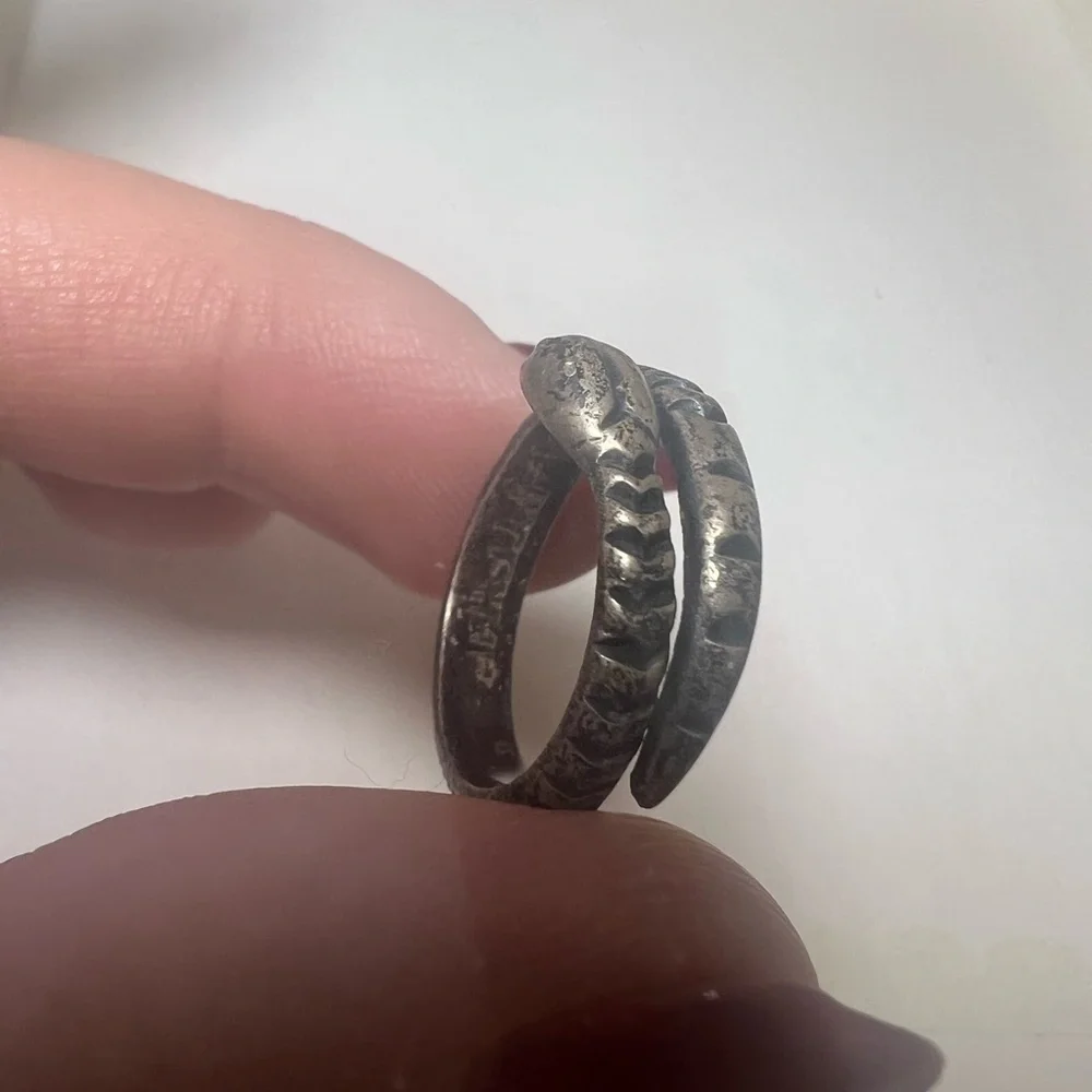 Vintage Silver Textured Women's Ring